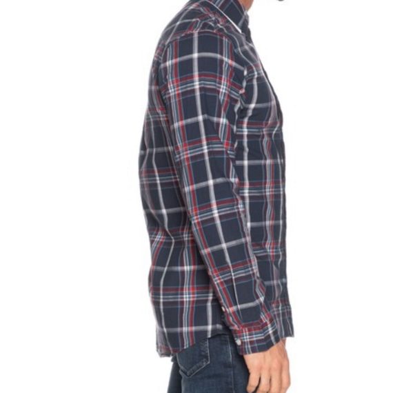 Camicia uomo manica lunga con quadri scozzese blu Tommy Hilfiger TG. S