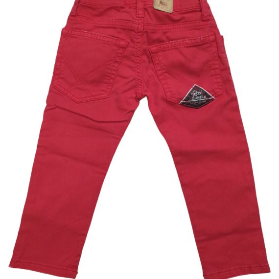 Pantalone Rosso Bambino Emanuele Drill Elast. Pxt  Crow ROY ROGER'S