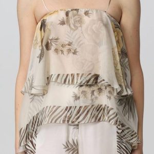 Anna Molinari top in seta con rouches a fantasia