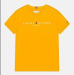 TOMMY HILFIGER essential tee  T-shirt con ricamo logo  deep crimson