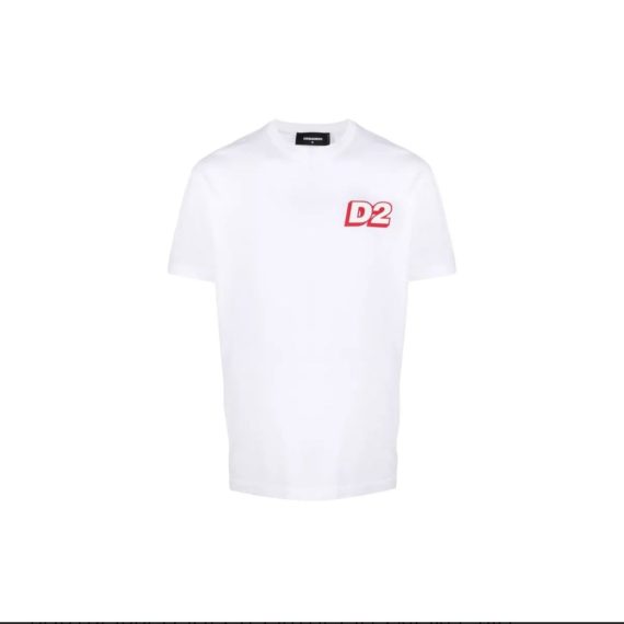 DSQUARED2 Logo Print T-Shirt White Uomo