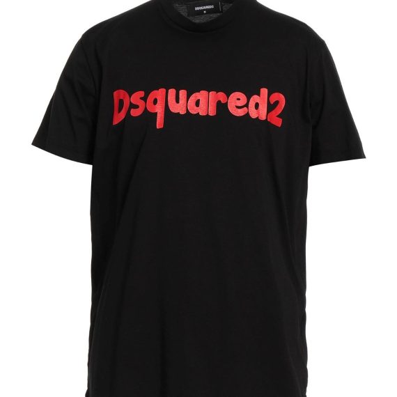 DSQUARED2 Logo Print T-Shirt Black Uomo