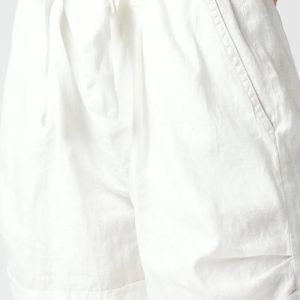 MANILA GRACE shorts c/pieghe in lino