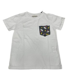 T-Shirt Pocket BOY Jersey Bianco Joystick