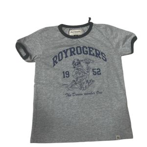 T-Shirt Rib Boy Jersey Melange Boy Grey/Blue
